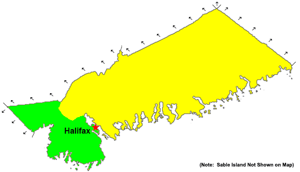 Map - Halifax Mainland, Halifax Peninsula, Timberlea, Lakeside, Beechville, Chebucto Peninsula, Prospect Road, St. Margarets Bay, & Sable Island