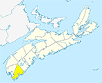 Small Map - Shelburne County, Nova Scotia