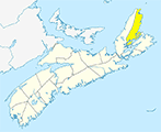Small Map - Victoria County, Nova Scotia