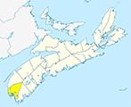 Small Map - Yarmouth County, Nova Scotia