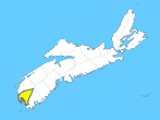 Small Map - Yarmouth County, Nova Scotia